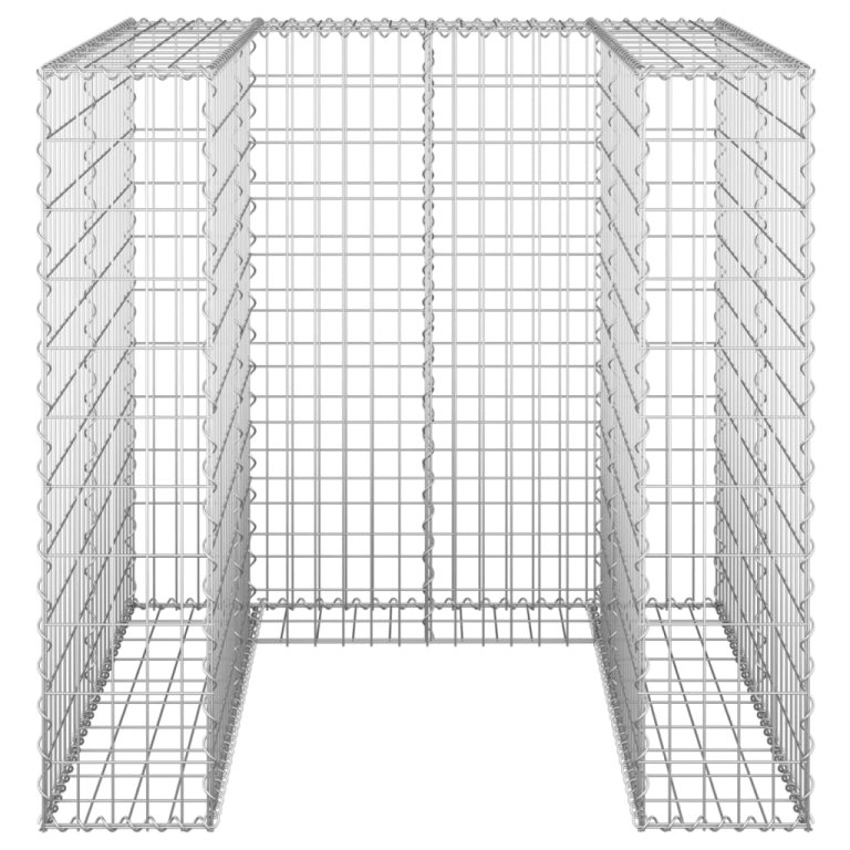 horganyzott acél gabionfal szemeteskukához 110 x 100 x 110 cm