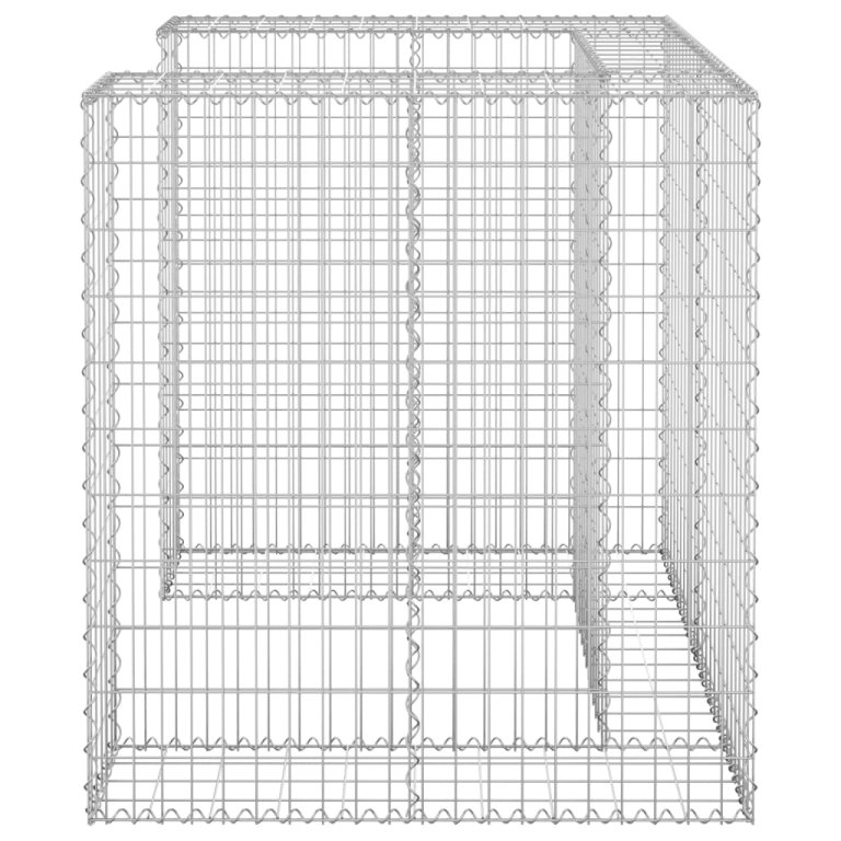 horganyzott acél gabionfal szemeteskukához 110 x 100 x 110 cm