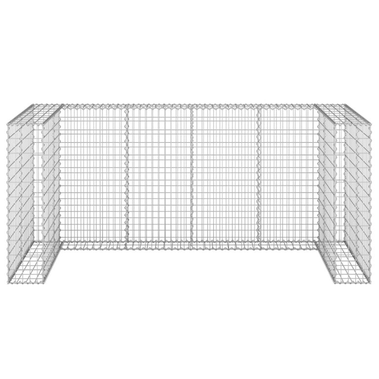 horganyzott acél gabionfal szemeteskukákhoz 254 x 100 x 110 cm