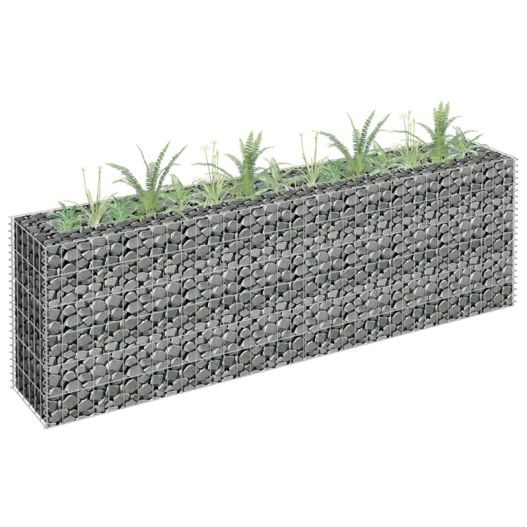 horganyzott acél gabion magaságyás 180 x 30 x 60 cm