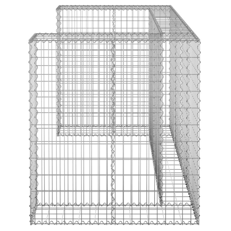 horganyzott acél gabionfal szemeteskukákhoz 180 x 100 x 110 cm