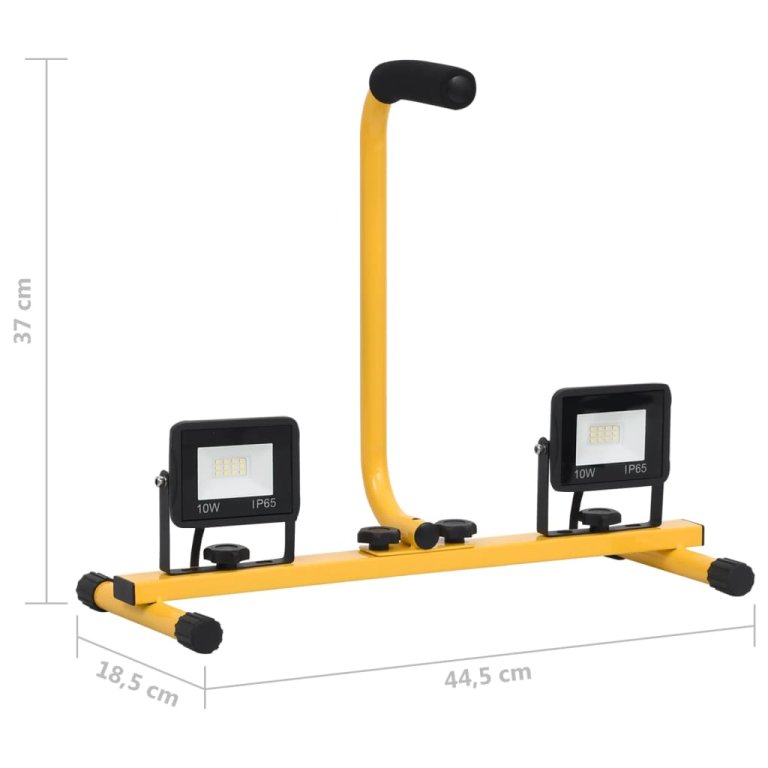 hideg fehér fényű fogantyúval ellátott LED-es reflektor 2x10 W