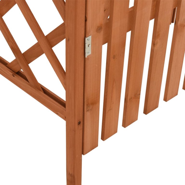 tömör fenyőfa pergola kapuval 116 x 40 x 204 cm