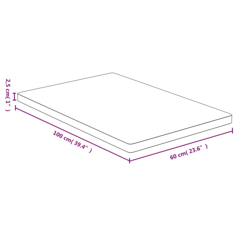 bambusz asztallap 60 x 100 x 2,5 cm