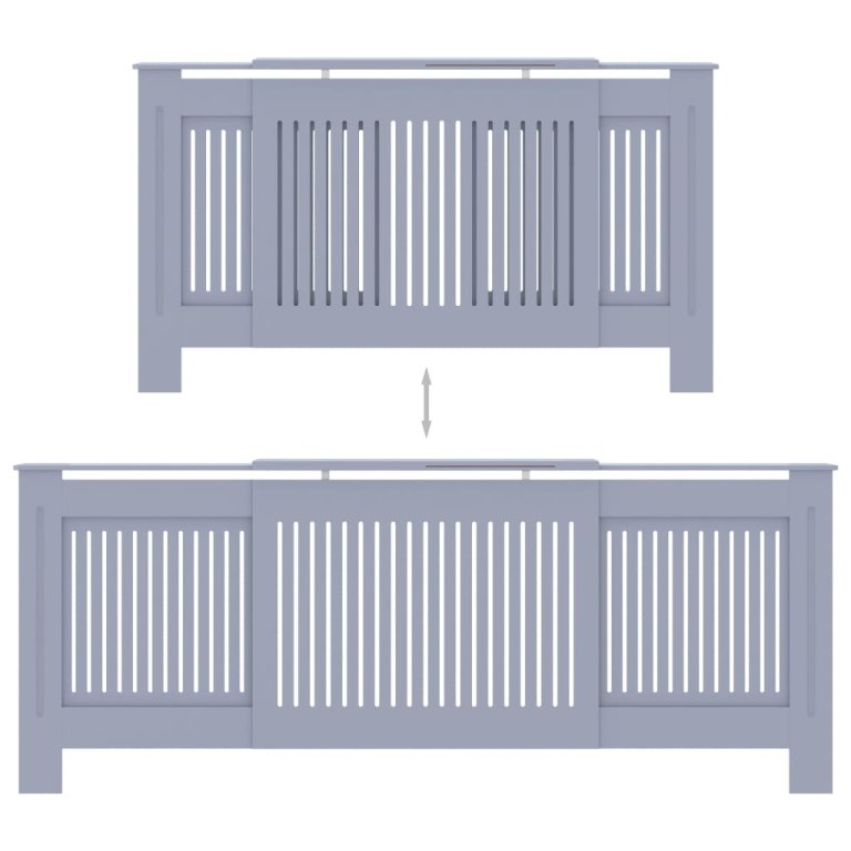 szürke MDF radiátorburkolat 205 cm