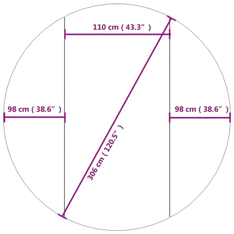 világosszürke poliészter geotextília medencealátét Ø 306 cm