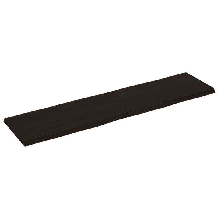 sötétbarna kezelt tömör asztallap 160x40x(2-4) cm