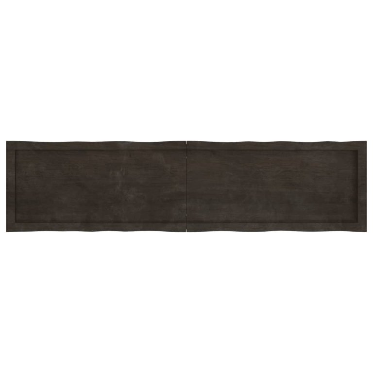 sötétbarna kezelt tömör asztallap 160x40x(2-4) cm