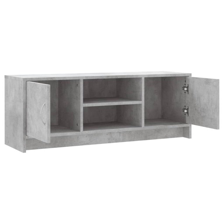 betonszürke szerelt fa TV-szekrény 102x30x37,5 cm