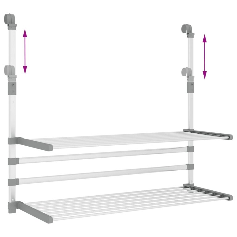 alumínium erkély ruhaszárító 89 x 25 x (60-95) cm