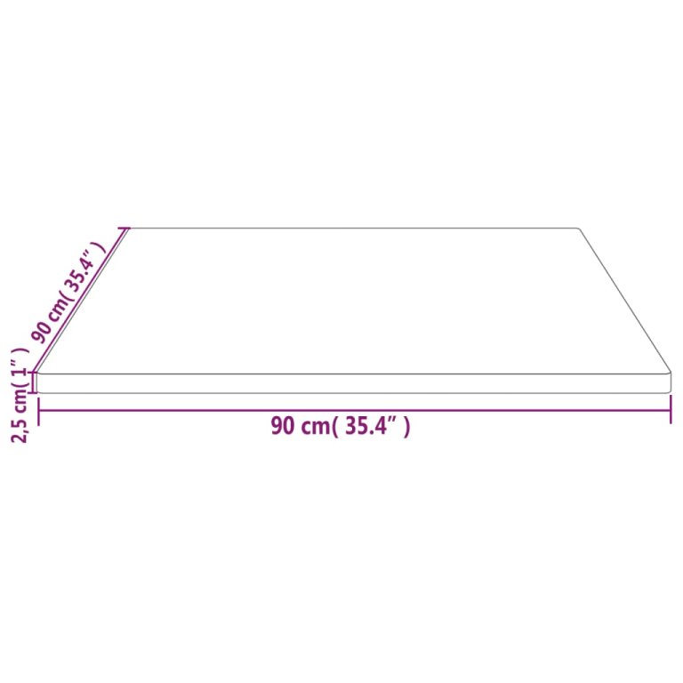 fehér tömör fenyőfa ovális asztallap 90x90x2,5 cm