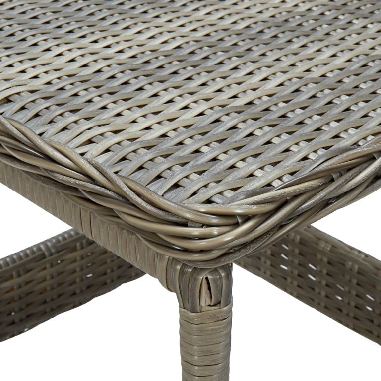 barna polyrattan kerti asztal 45 x 45 x 46,5 cm