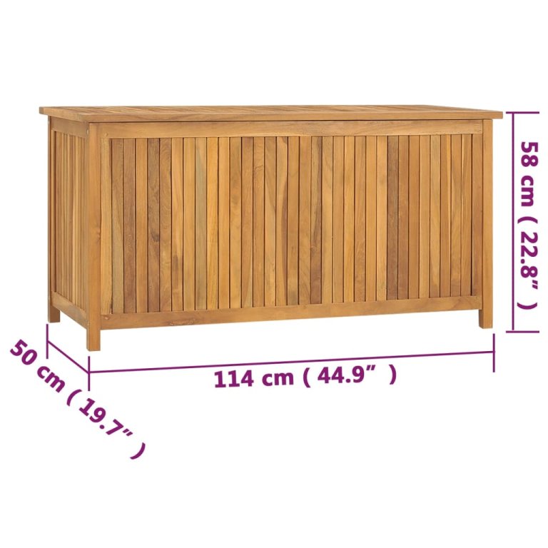 tömör tíkfa kerti láda 114 x 50 x 58 cm