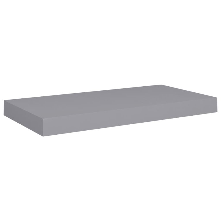 2 db szürke MDF fali polc 50 x 23 x 3,8 cm