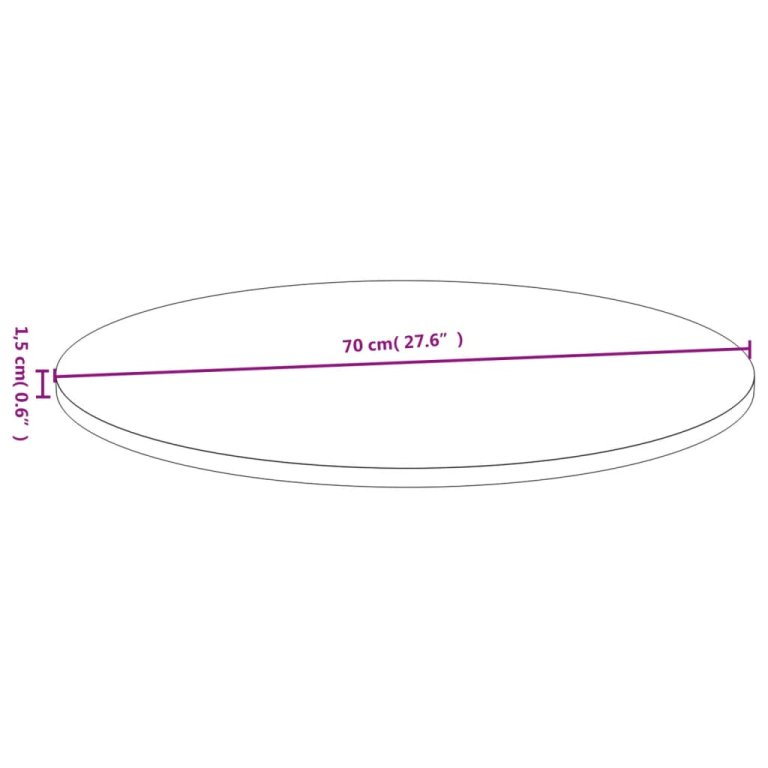 bambusz asztallap Ø70 x 1,5 cm