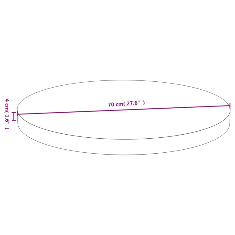 bambusz asztallap Ø70 x 4 cm