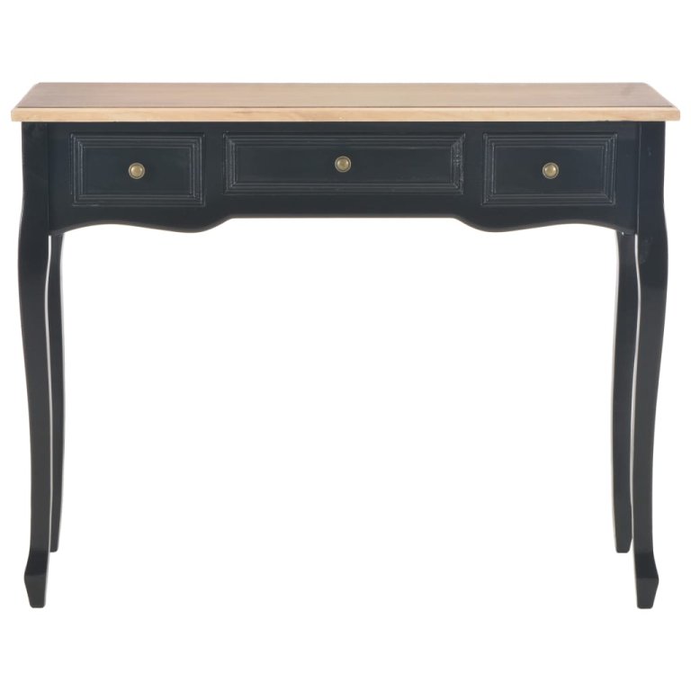 280046  Dressing Console Table with 3 Drawers Black