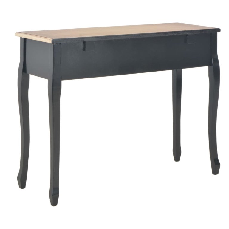 280046  Dressing Console Table with 3 Drawers Black