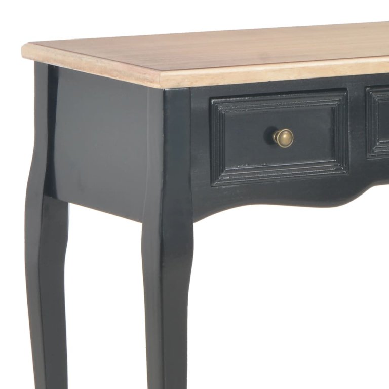 280046  Dressing Console Table with 3 Drawers Black