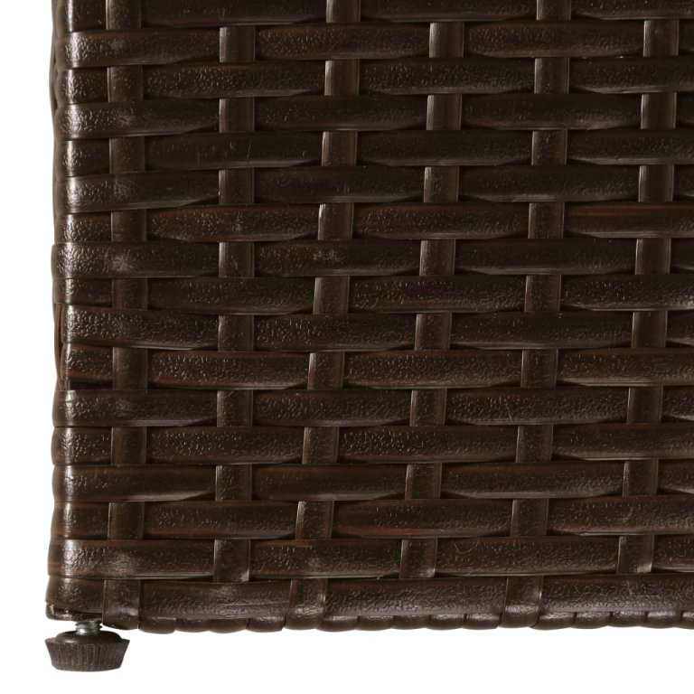 barna polyrattan kerti tárolóláda 150 x 100 x 100 cm