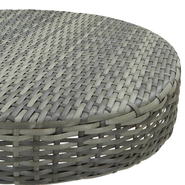 szürke polyrattan kerti asztal 60,5 x 106 cm