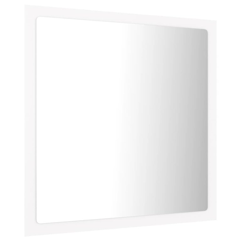 fehér akril LED-es fürdőszobai tükör 40 x 8,5 x 37 cm