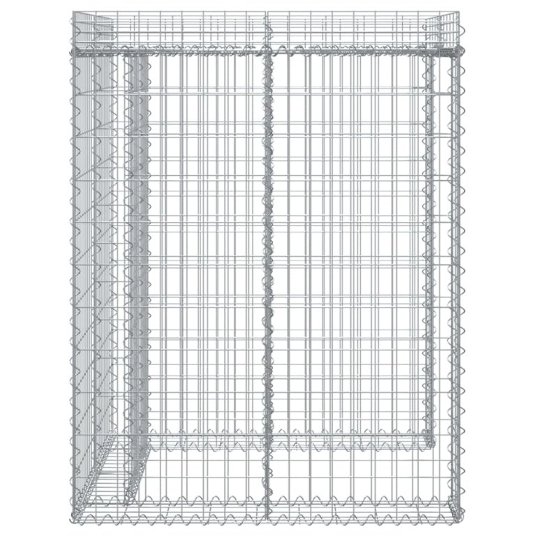 horganyzott vas gabionkosár szemeteskukához 110 x 91 x 120 cm