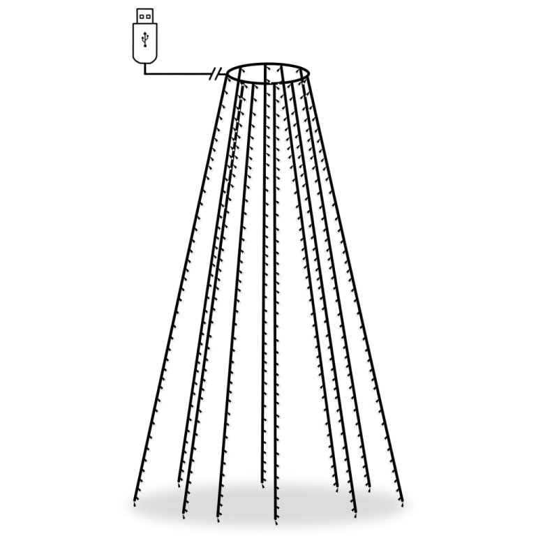 karácsonyfa-fényfüzér 400 színes LED-del 400 cm