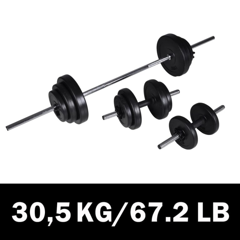 Kétkezes súlyzó + 2 egykezes súlyzó szett 30,5 kg