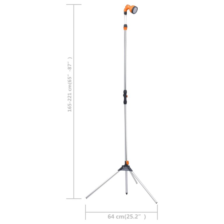 háromlábú alumínium kerti zuhany 221 cm