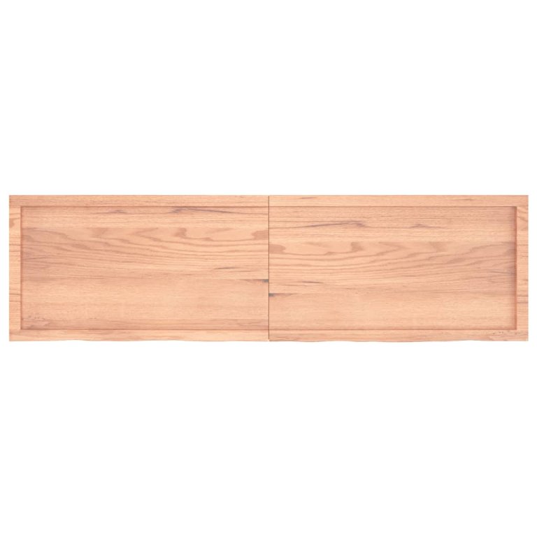 világosbarna kezelt tömör tölgyfa asztallap 180x50x(2-6) cm