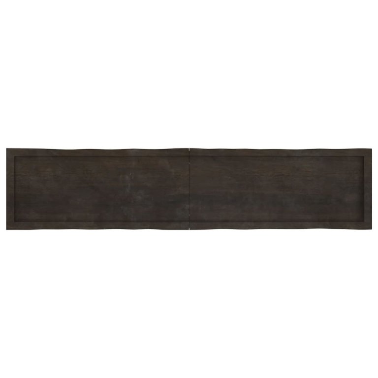 sötétbarna kezelt tömör asztallap 180x40x(2-6) cm