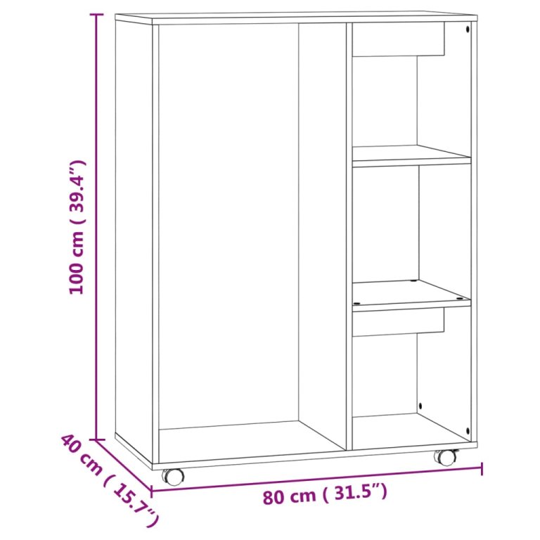 betonszürke szerelt fa ruhásszekrény 80 x 40 x 110 cm