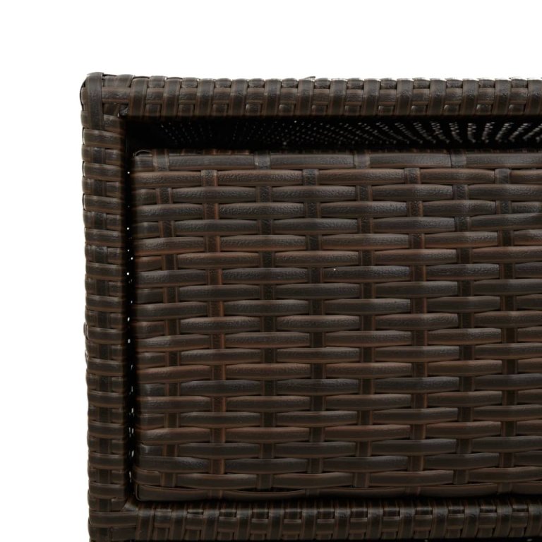 barna polyrattan kerti tárolószekrény 55 x 59 x 69 cm