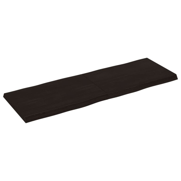 sötétbarna kezelt tömör asztallap 120x40x(2-4) cm