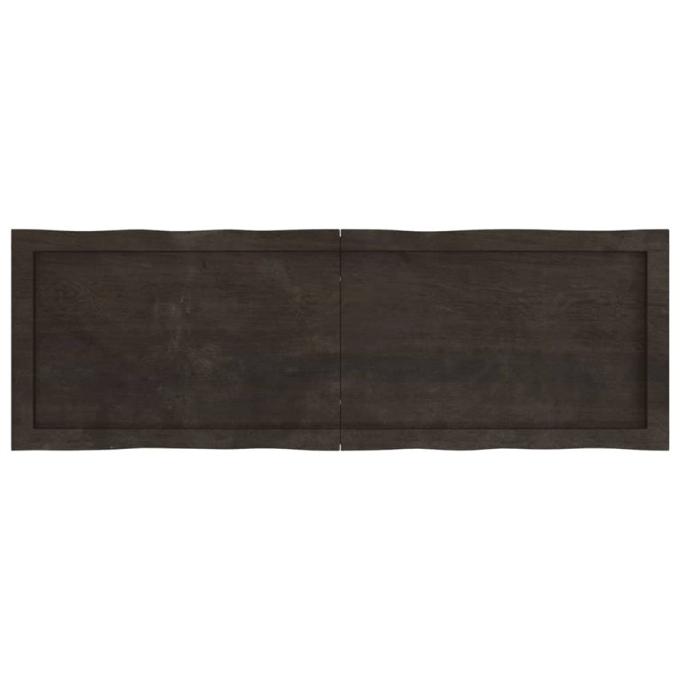 sötétbarna kezelt tömör asztallap 120x40x(2-4) cm