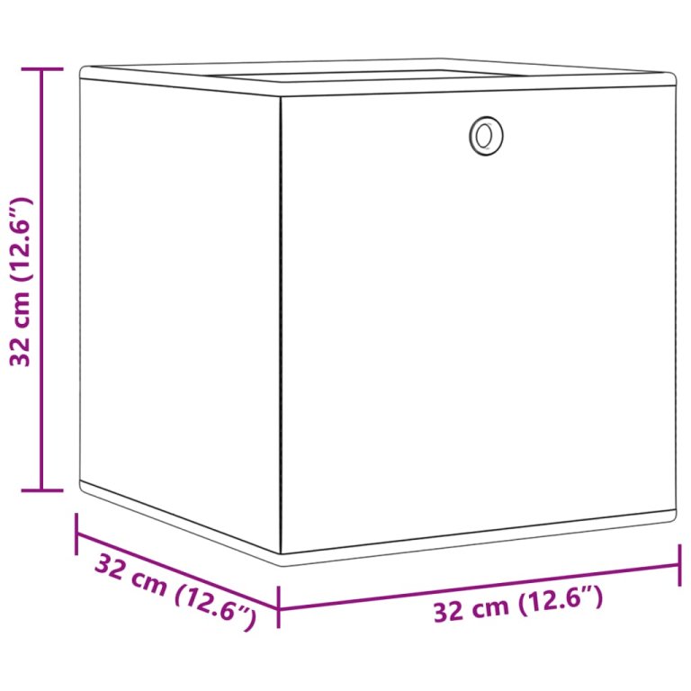 4db barna nem szőtt szövet összecsukható tárolódoboz 32x32x32cm