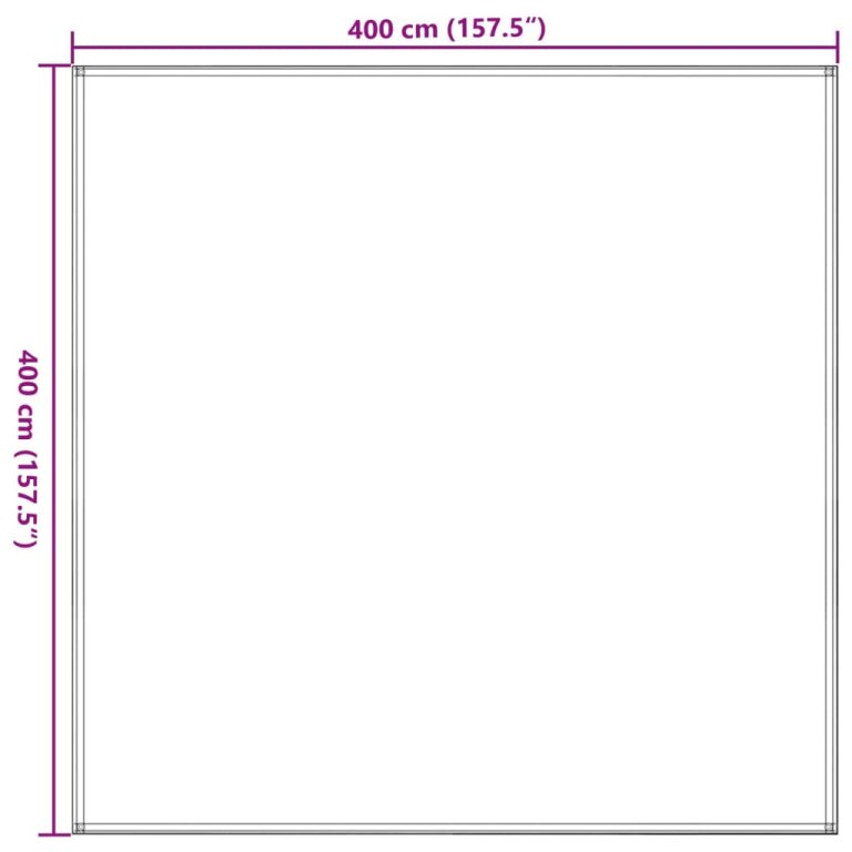 antracitszürke és fehér HDPE sátorszőnyeg 400 x 400 cm