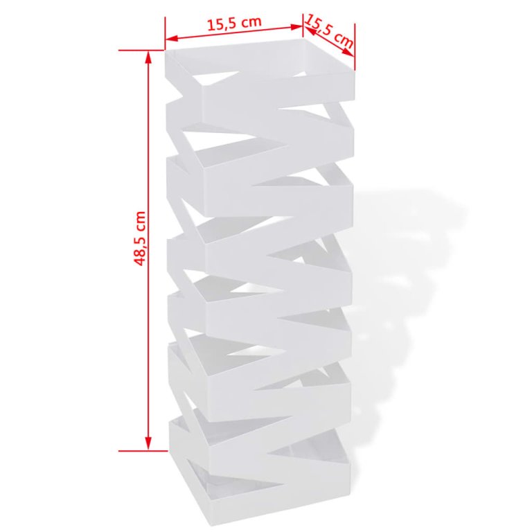 Szögletes esőermyő / sétabot tartó 48,5 cm fehér