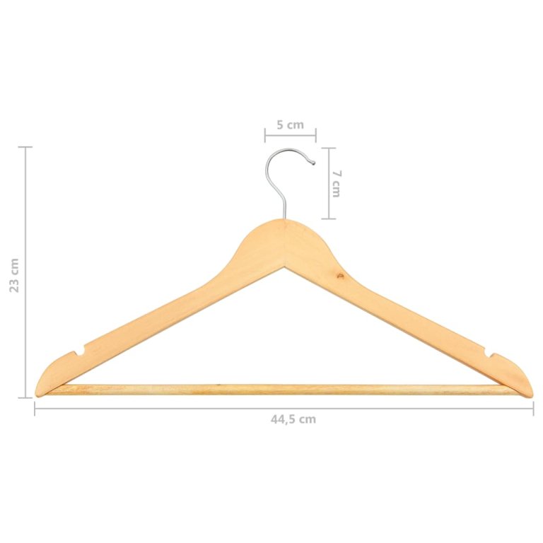 20 db csúszásmentes keményfa ruhaakasztó