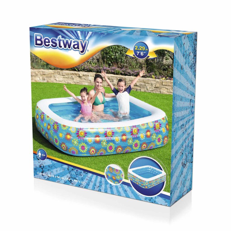 Bestway felfújható gyerekmedence kék 229x152x56 cm