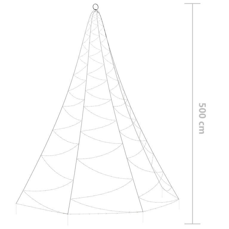 fémhorgos fali fa 720 színes LED-del 5 m