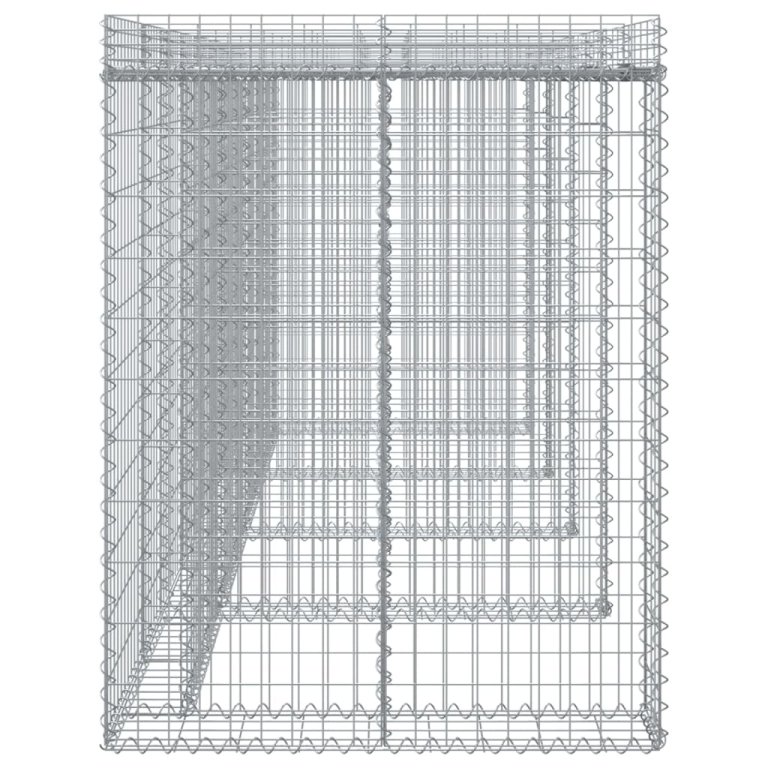 horganyzott vas gabionkosár szemeteskukához 350 x 91 x 120 cm