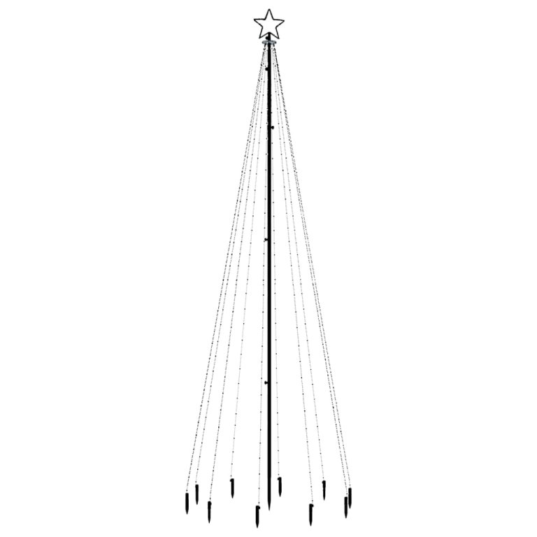 színes fényű karácsonyfa tüskével 310 LED-del 300 cm