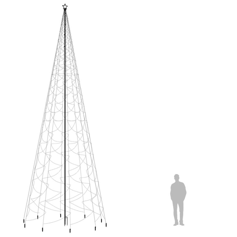 színes fényű karácsonyfa tüskével 3000 LED-del 300 cm