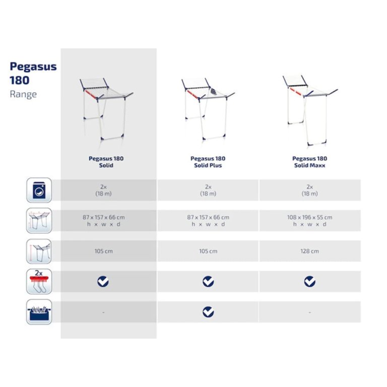 Leifheit 81514 Standing Airer Pegasus 180 Solid szárító