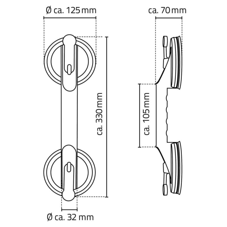 RIDDER A0150201 tapadókorongos kapaszkodó 12,5 cm 100 kg