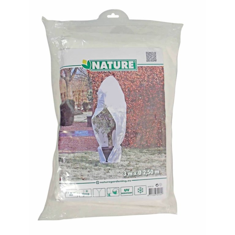 Nature Winter fehér gyapjú takarófólia cipzárral 70 g/m² 2,5x2,5x3 m