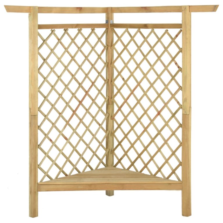 impregnált fenyőfa sarokpergola paddal 166 x 81 x 174 cm