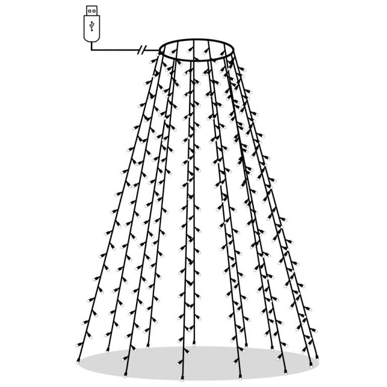 210 LED-es karácsonyi fényháló 210 cm